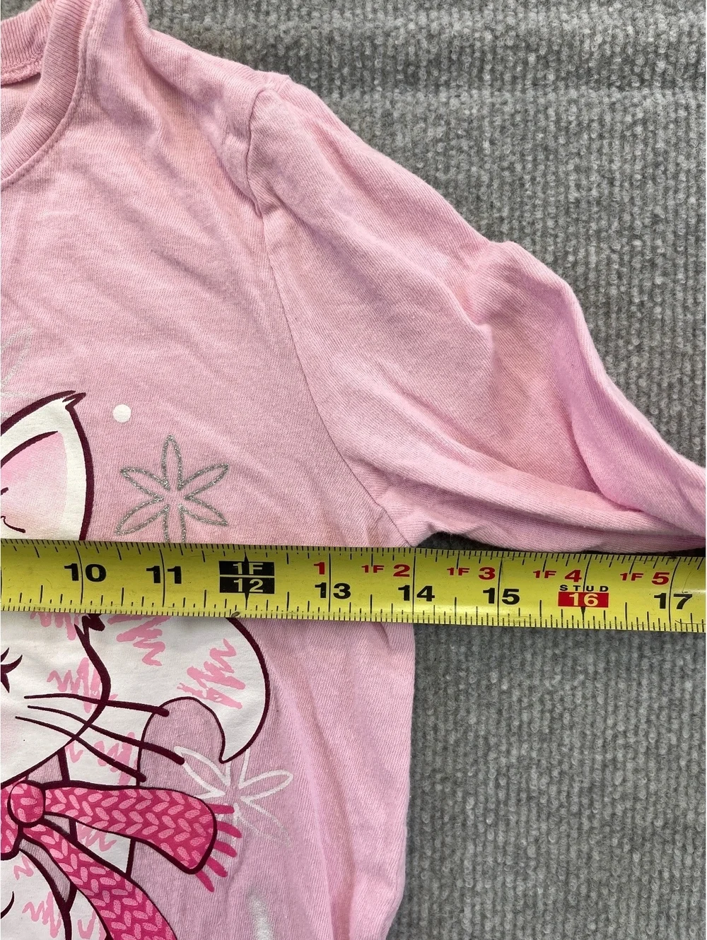 The Children's Place Girls Size M 7/8 Long Sleeve Shirt Pink Kitty Cat Hot Cocoa